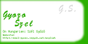 gyozo szel business card
