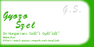 gyozo szel business card